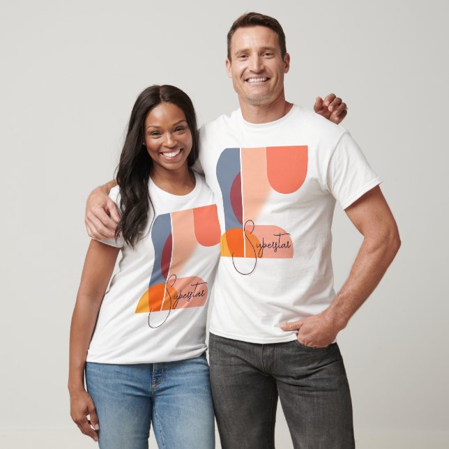 Modern Abstract Geometric Shapes T-Shirt (Unisex)