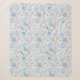 Modern abstract geometric. sherpa blanket