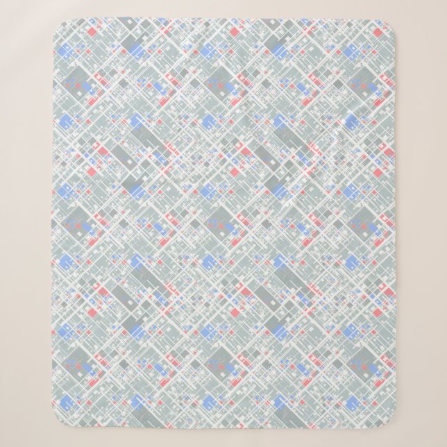 Modern abstract geometric. sherpa blanket (Front)