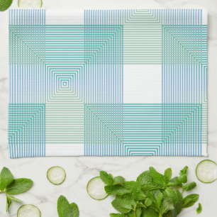 Modern Abstract Geometric Squares Pattern Kitchen  Towel