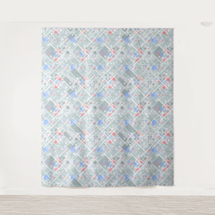 Modern abstract geometric. tapestry