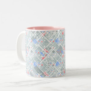 Modern abstract geometric. Two-Tone coffee mug