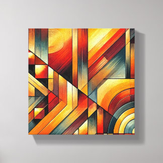 Modern Abstract Geometric Wall Art – Bold Colours