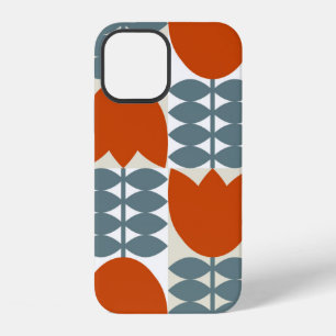 Modern abstract geometric with stylized flowers le iPhone 12 case