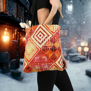 Modern Abstract Geometrical Pattern Tote Bag