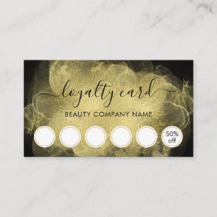 Modern Abstract Gold Ink Loyalty Card