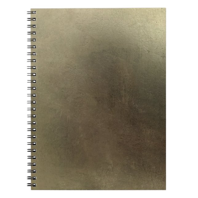 Modern Abstract Gold Leaf Texture Wedding Notebook (Front)