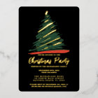 Modern Abstract Gold Red Green Tree Christmas