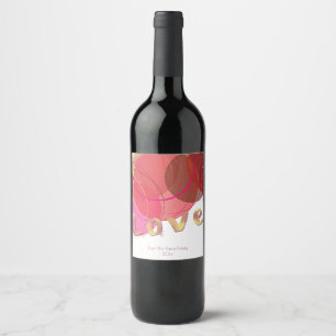 Modern Abstract, Golden Love Wine Label