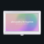 Modern Abstract Gradient Creative Artsy Colourful  Business Card Holder<br><div class="desc">Modern Abstract Gradient Creative Artsy Colourful Custom Business Card Case</div>