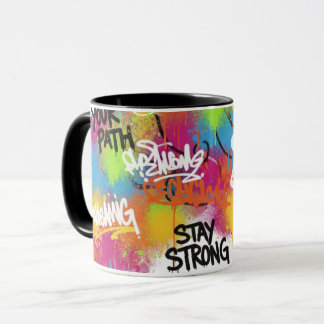 Modern Abstract Graffiti Art Personalized Gift Mug