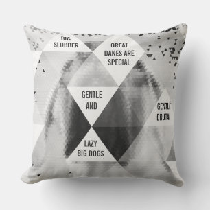 Modern Abstract Great Dane Outdoor Pillow