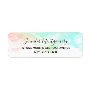 Modern Abstract Green & Blue Watercolor Swirls