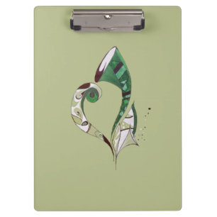 Modern abstract Green hand drawn ink illustration Clipboard
