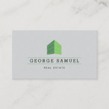 Modern Abstract Green Home Logo Realtor Ash-Black