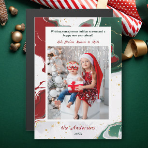 Modern Abstract Green/Red Christmas Photo