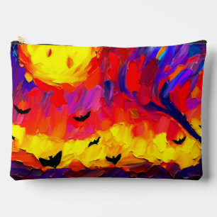 Modern Abstract Halloween Night Accessory Pouch