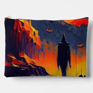 Modern Abstract Halloween Night Accessory Pouch