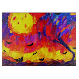 Modern Abstract Halloween Night Cutting Board
