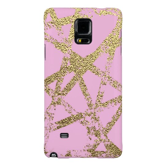 Modern,abstract,hand painted, gold lines, pink,dec