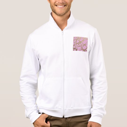 Modern,abstract,hand painted, gold lines, pink,dec jacket