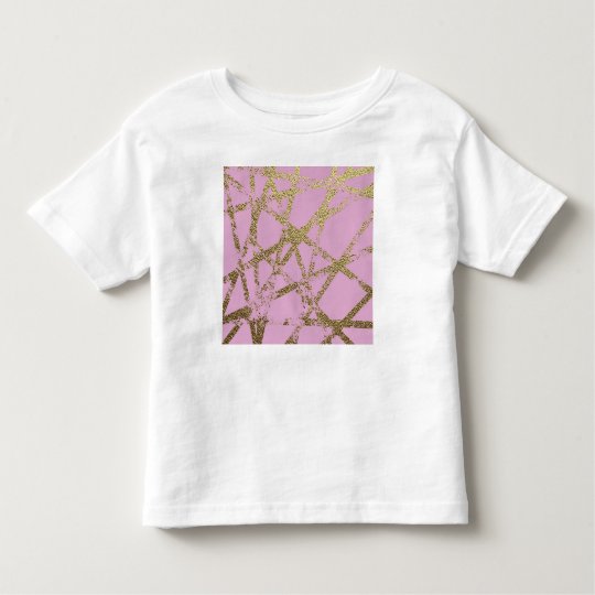Modern,abstract,hand painted, gold lines, pink,dec toddler t-shirt