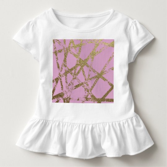 Modern,abstract,hand painted, gold lines, pink,dec toddler t-shirt