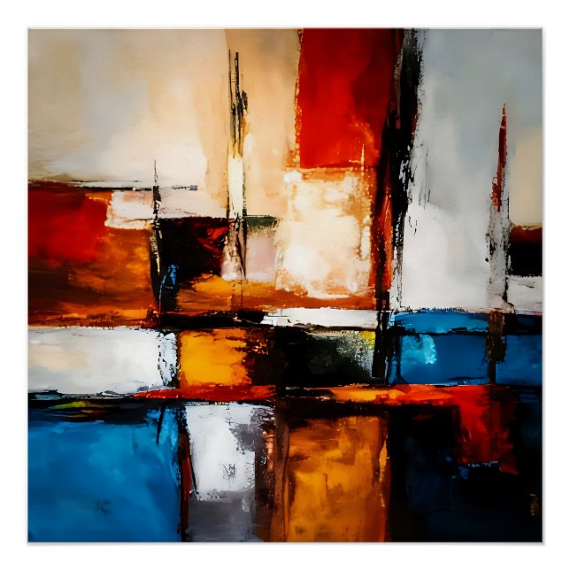 Modern Abstract: Handmade Artistry Poster (Front)