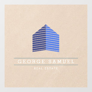 Modern Abstract Home Logo Realtor Window Cling