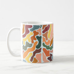 Modern abstract illustration in earthy tones. coffee mug
