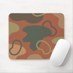 Modern abstract in natural colours Green Brown Mouse Pad