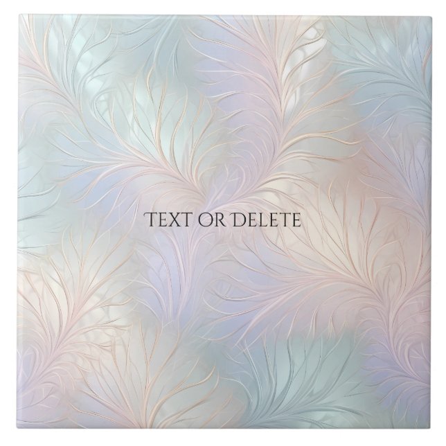 Modern Abstract Iridescent Ceramic Tile (Front)