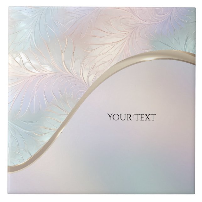 Modern Abstract Iridescent Ceramic Tile (Front)