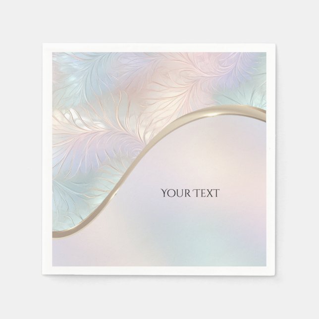 Modern Abstract Iridescent Napkins (Front)