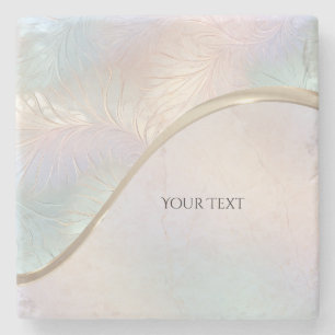 Modern Abstract Iridescent Stone Coaster