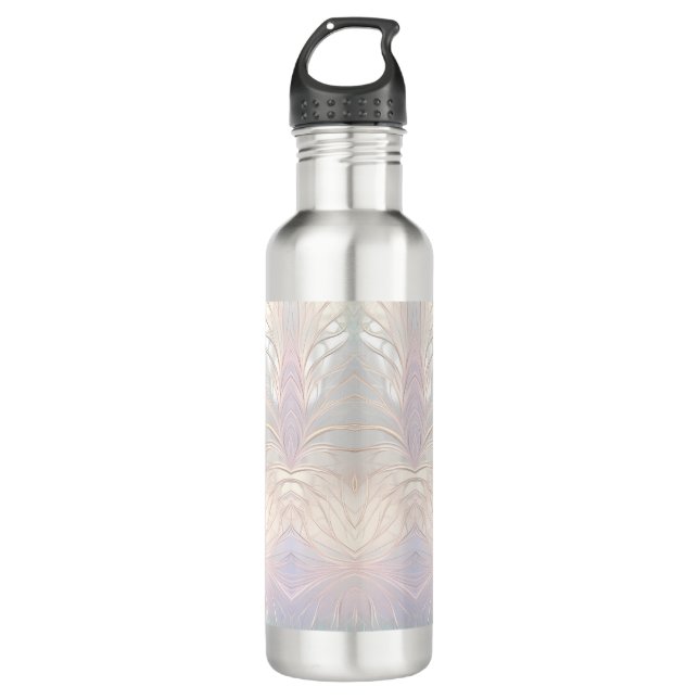 Modern Abstract Iridescent Water Bottle (Front)