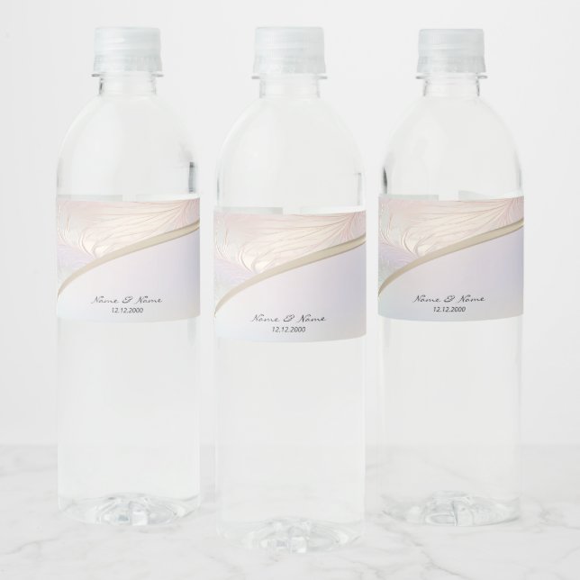 Modern Abstract Iridescent Water Bottle Label (Bottles)