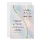 Modern Abstract Iridescent Wedding Invitation