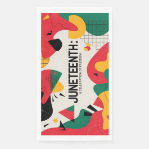 Modern Abstract Juneteenth Freedom Celebration Art Napkin