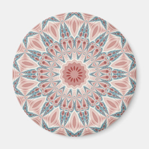 Modern Abstract Kaleidoscope Mandala Fractal Art Magnet