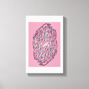 Modern Abstract Labyrinth Canvas Print