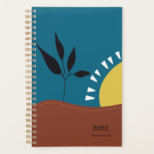 Modern abstract landscape sun minimalist 2023 planner