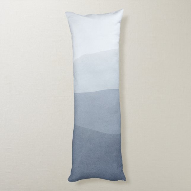 Modern Abstract Landscape Tranquil Grey Tones Body Pillow (Back (Vertical))