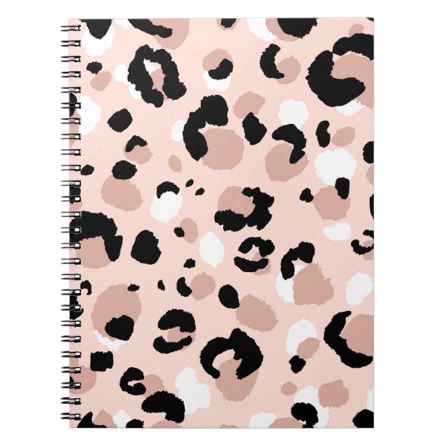 Modern Abstract Leopard Animal Print Notebook (Front)