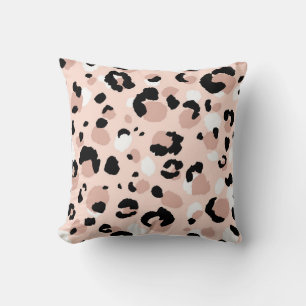 Modern Abstract Leopard Animal Print Throw Pillow