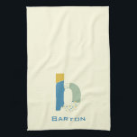 Modern Abstract Letter B Monogram Initial Kitchen Towel<br><div class="desc">Tea towel featuring an abstract modern monogram.</div>