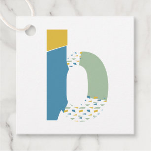 Modern Abstract Letter B Monogram Personalized Favour Tags