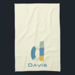 Modern Abstract Letter D Monogram Initial Kitchen Towel<br><div class="desc">Tea towel featuring an abstract modern monogram.</div>