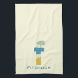 Modern Abstract Letter F Monogram Initial Kitchen Towel<br><div class="desc">Tea towel featuring an abstract modern monogram.</div>