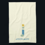 Modern Abstract Letter J Monogram Initial Kitchen Towel<br><div class="desc">Tea towel featuring an abstract modern monogram.</div>